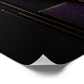 Middernacht Paars Luxe 3D Abstracte Poster (Hoek)
