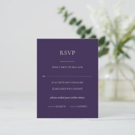 Middernacht Paars Rsvp Minimaal Botanisch Eleganti Kaartje