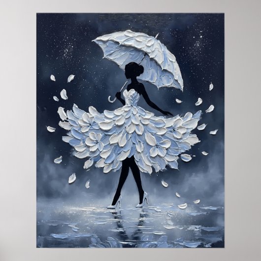 Middernacht Petal Walz Poster (Voorkant)