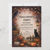 Middernacht Pumpkin Patch Halloween-feest  Kaart (Voorkant)