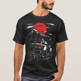 Middernacht Race: Rode Maan Racende Auto T-shirt