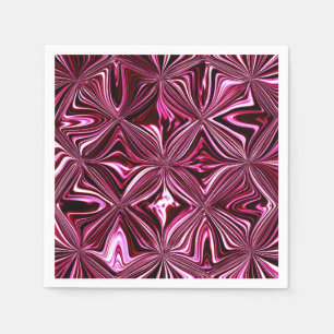 Middernacht Roze Marmer Geometrisch Patroon Servet