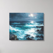 Middernacht Serenade: Maangetij Canvas Afdruk (Voorkant)