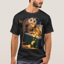 Middernacht Snack Inspectie Opossum Zwarte T-Shirt