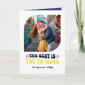 Middernacht Spark Champagne Retro Nieuwjaarsfoto Feestdagen Kaart (Voorkant)