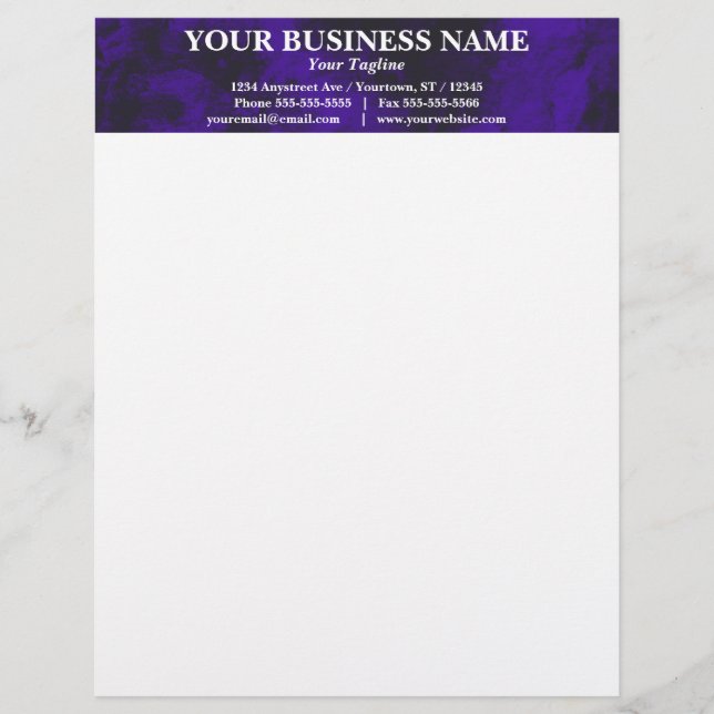 Middernacht Strepen Banner Briefhoofd (Voorkant)