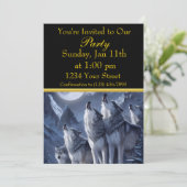 Middernacht Summit Wolves Trio Kaart (Staand voorkant)