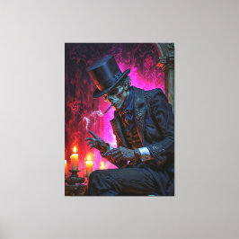 Middernacht Toast met de Baron Samedi Canvas Afdruk
