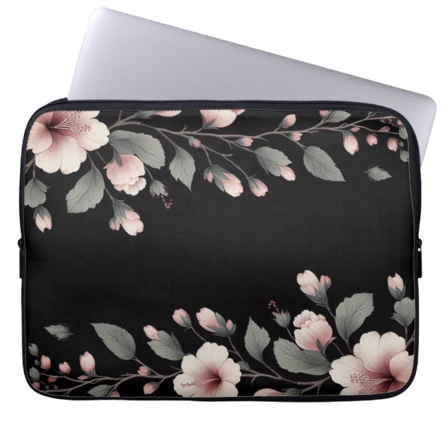 Middernacht Tropen Laptop Sleeve (Voorkant)
