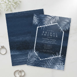 Middernacht Tropische Palmen Moody Blue ID1322