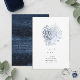 Middernacht Tropische Palmen Moody Blue ID1322 Save The Date