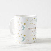 middernacht uil manen en sterren aangepaste Tekst Koffiemok (Voorkant links)