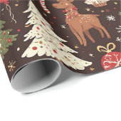Middernacht Verjaardag Kerstmis Cadeaupapier (Rol Hoek)