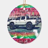 middernacht vrachtwagen keramisch ornament (Links)