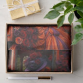 Middernacht Vuur Roos Decoupage Tissuepapier (Geschenk)
