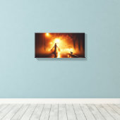 Middernacht wals in de mist canvas afdruk (Insitu (Houten vloer))