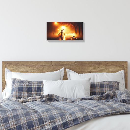 Middernacht wals in de mist canvas afdruk (Insitu (Slaapkamer))