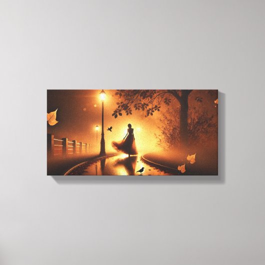 Middernacht wals in de mist canvas afdruk (Voorkant)