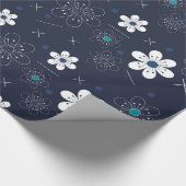 middernacht winterbloemen inpakpapier (Hoek)