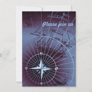 Middernacht Zeevaart Kompas Zeilschepen Kaart