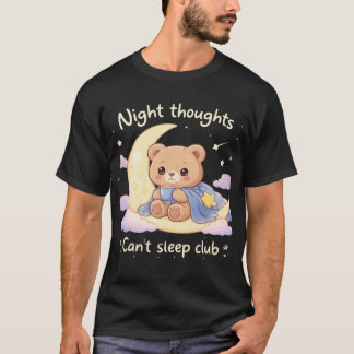 Middernachtbeer 🌙 – Dromerige Nachtuil Stemming T-shirt