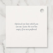 Middernachtblauw | Chic & Modern Trouw Monogram  Bedankjes Labels (Achterkant)