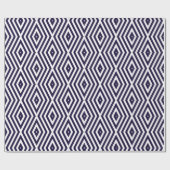 Middernachtblauwe stemmingen diamant chevrons cadeaupapier (Vlak)