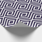 Middernachtblauwe stemmingen diamant chevrons cadeaupapier (Hoek)