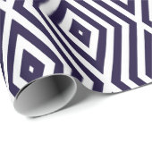 Middernachtblauwe stemmingen diamant chevrons cadeaupapier (Rol Hoek)