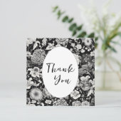 Middernachtbloei: een donkere bloem bedankkaart (Staand voorkant)