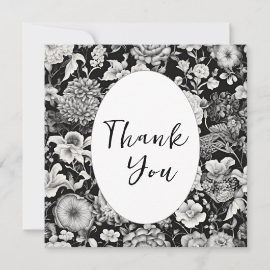 Middernachtbloei: een donkere bloem bedankkaart (Voorkant)