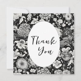 Middernachtbloei: een donkere bloem bedankkaart