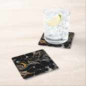 Middernachtbloemblaadjes – Elegant bloemenpatroon Kartonnen Onderzetters (Insitu)