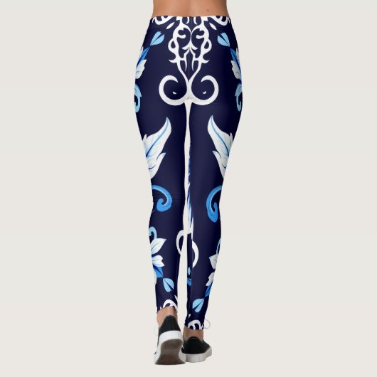 middernachtbloemleggings leggings (Achterkant)
