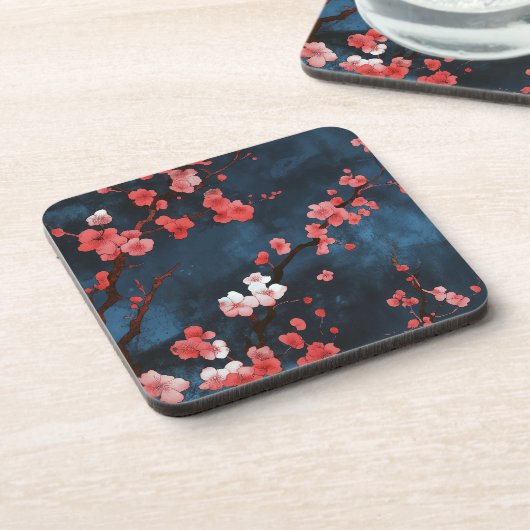 Middernachtbloesems Bier Onderzetter (Linkerzijde)