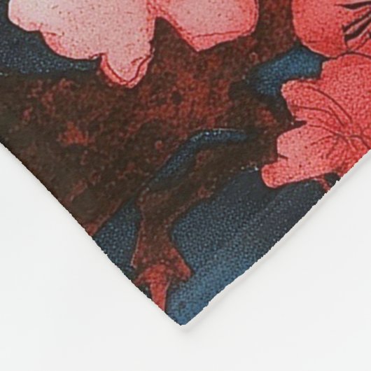 Middernachtbloesems Fleece Deken (Hoek)