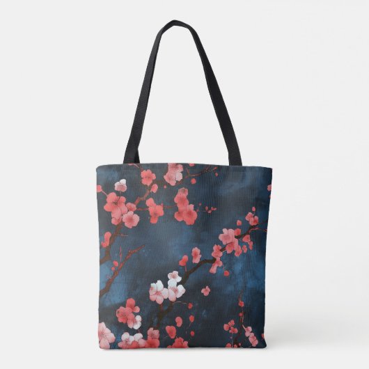 Middernachtbloesems Tote Bag (Achterkant)