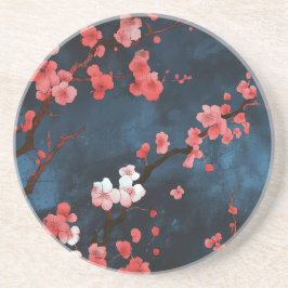 Middernachtbloesems Zandsteen Onderzetter