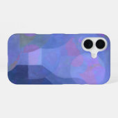 Middernachtbogen – Indigo Abstracte Geometrie iPhone 16 Hoesje (Achterkant horizontaal)