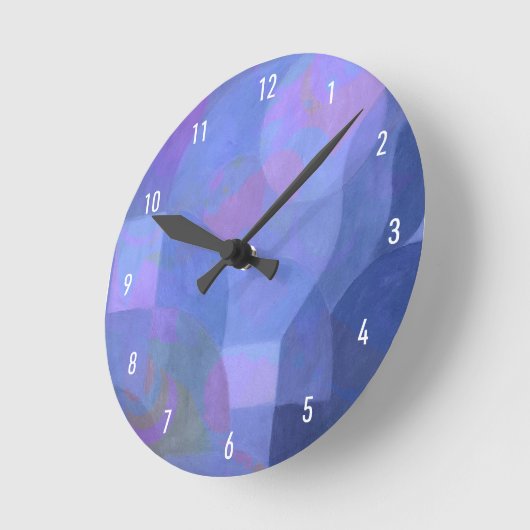 Middernachtbogen - Indigo Abstracte geometrie Ronde Klok (Hoek)