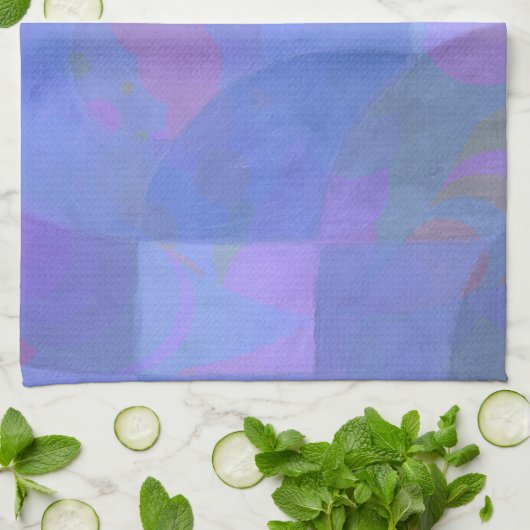 Middernachtbogen - Indigo Abstracte geometrie Theedoek (Gevouwen)