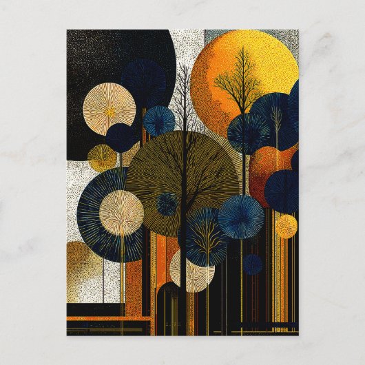 Middernachtbos op de planeet Mercurius #1 Briefkaart (Voorkant)
