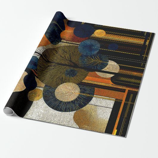Middernachtbos op de planeet Mercurius #1 Cadeaupapier (Uitgerold)