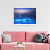Middernachtdolfijnen Canvas Afdruk (Insitu (Woonkamer))