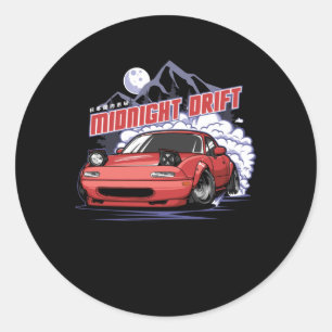middernachtelijke afwijking ronde sticker