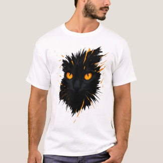 Middernachtelijke blik – Kunst van een vurigogige T-shirt