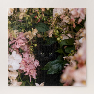 Middernachtelijke Bloeiende Katten Legpuzzel