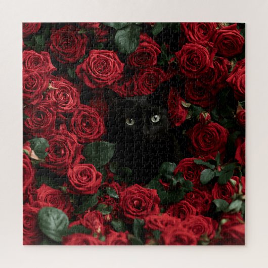 Middernachtelijke Bloeiende Katten Legpuzzel (Verticaal)