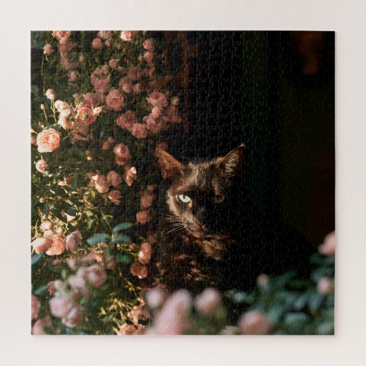 Middernachtelijke Bloeiende Katten Legpuzzel (Verticaal)