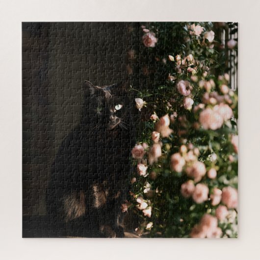 Middernachtelijke Bloeiende Katten Legpuzzel (Verticaal)